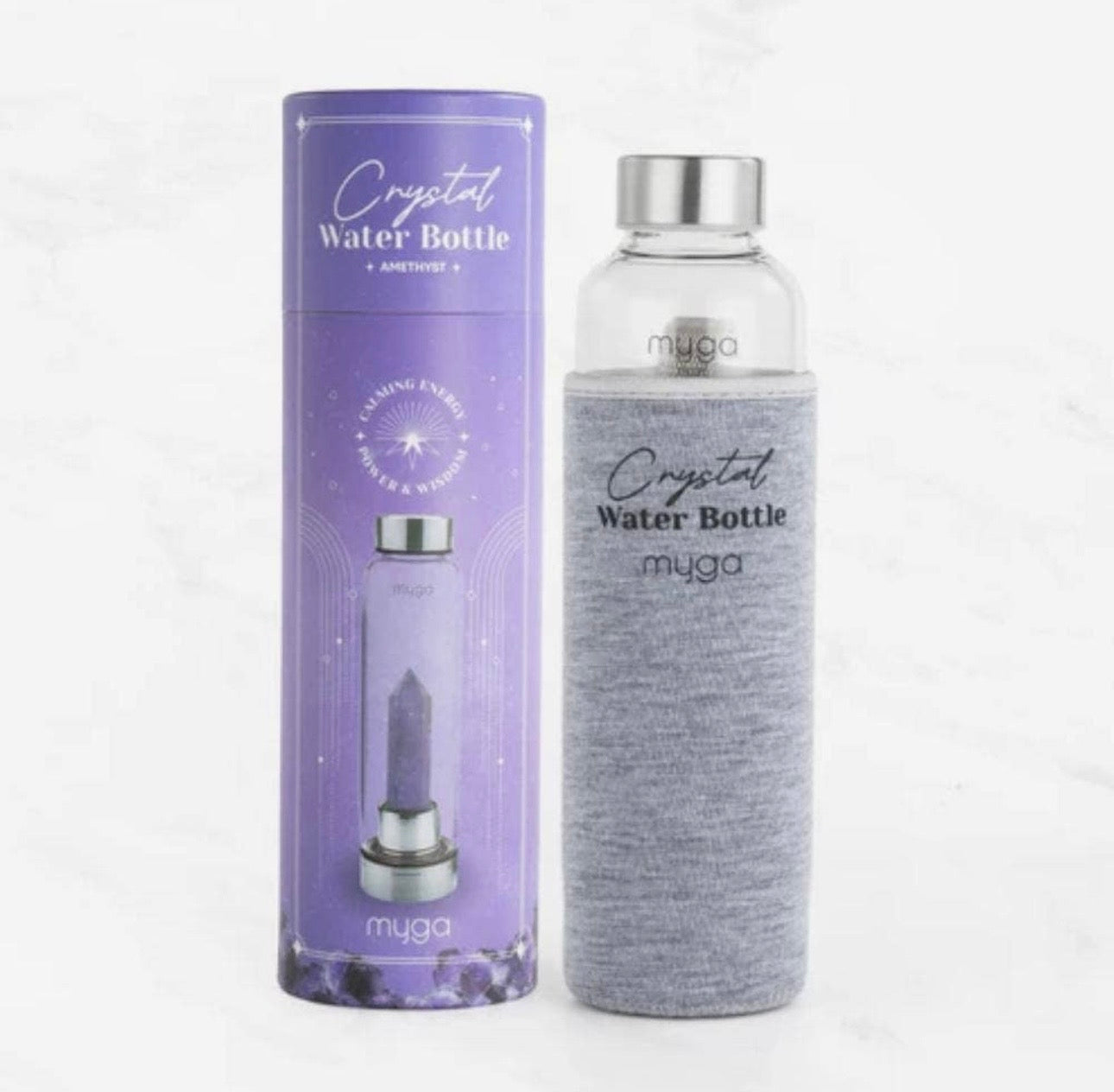 Amethyst Crystal Water Bottle
