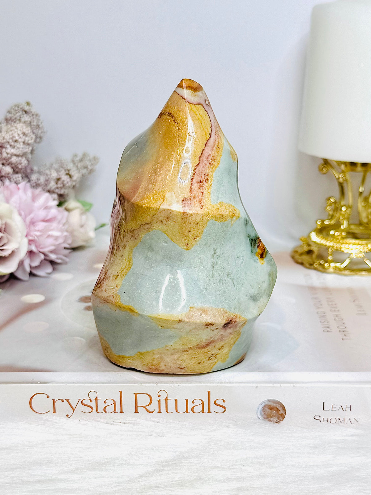Polychrome Jasper Carved Flame | Freeform 11.5cm 648g