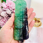 Beautiful Green Fluorite Carved Feather 14.5cm