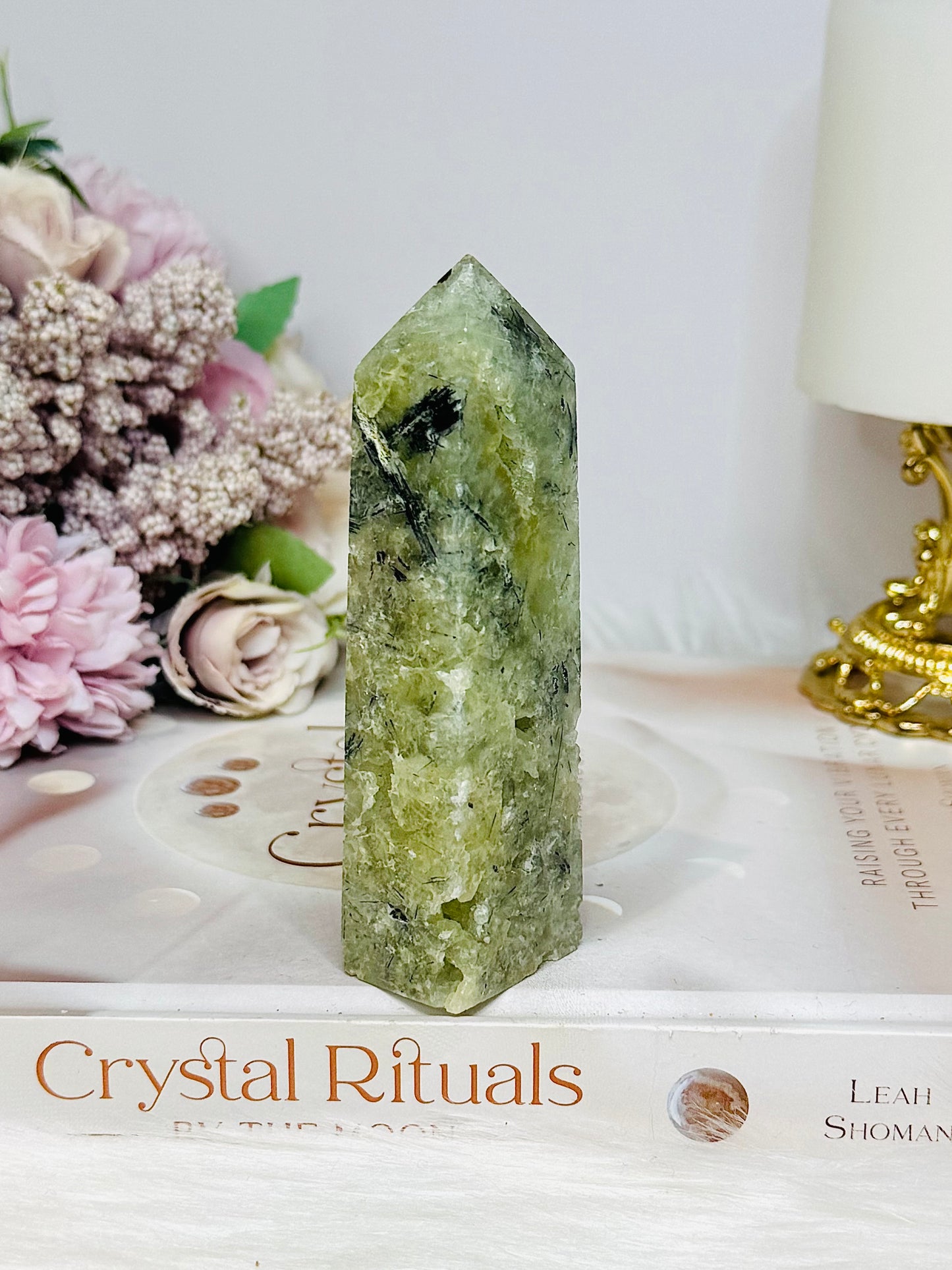 Prehnite Druzy Tower 10cm