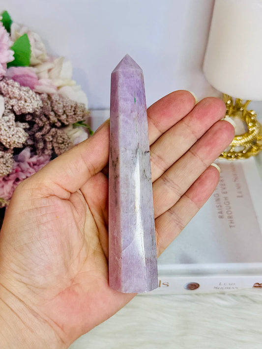 Promotes Relaxation & Peace ~ Beautiful Kunzite Tower 13cm