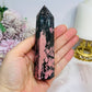 Chunky Large Pink Rhodonite Tower 11.5cm