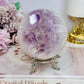 Large Druzy Amethyst Sphere on Stand 618g