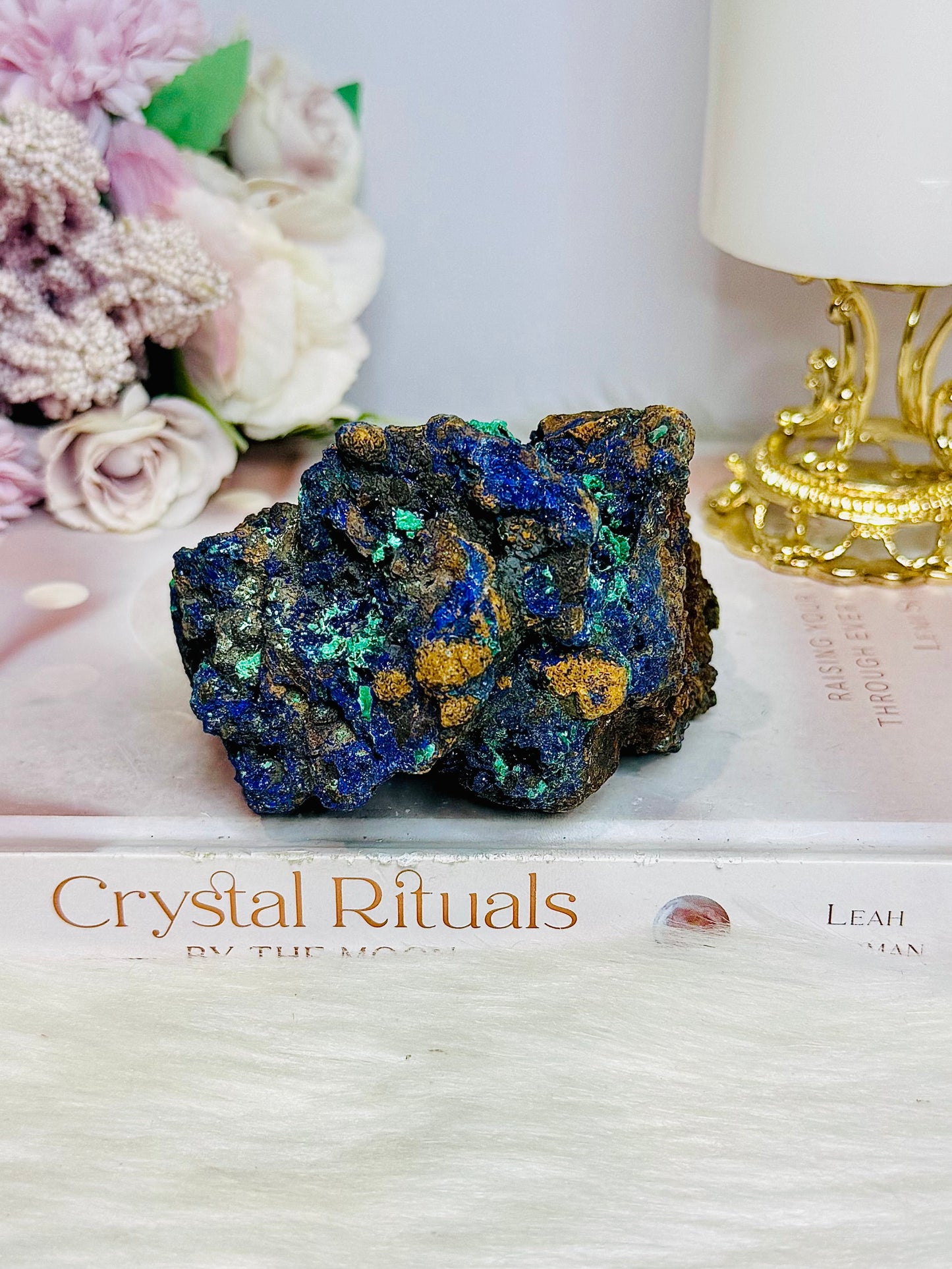 Natural Azurite with Malachite Specimen 417g
