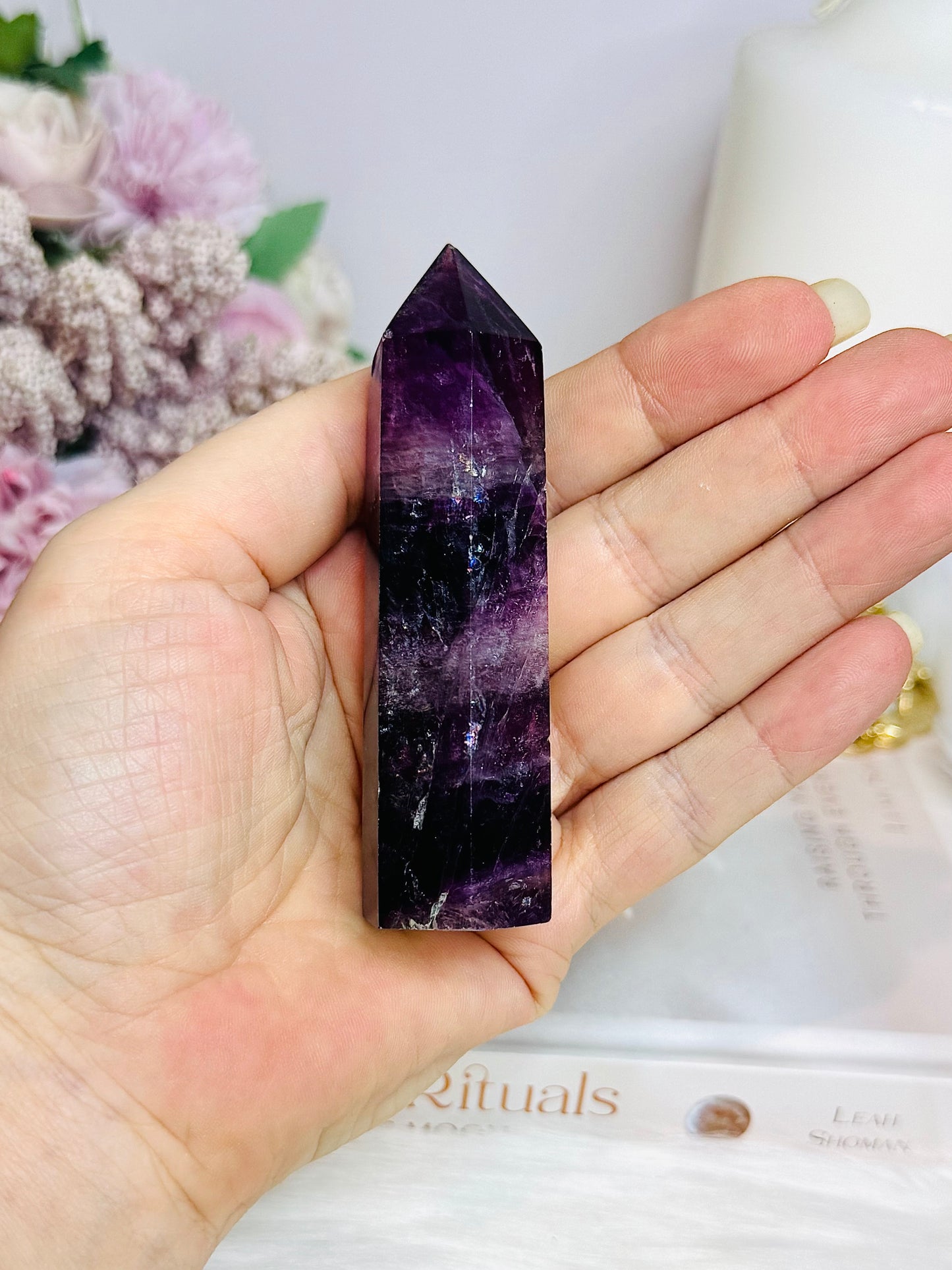 Purple Fluorite Tower 9cm