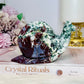 Red & Green Moss Agate Carved Large Snail 14cm