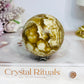 Large Amber Calcite Sphere on Stand 327g