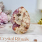 High Grade Amethyst X Flower Agate Druzy Freeform 8cm