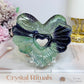 Large Chunky Fluorite Heart on Stand 10.5cm