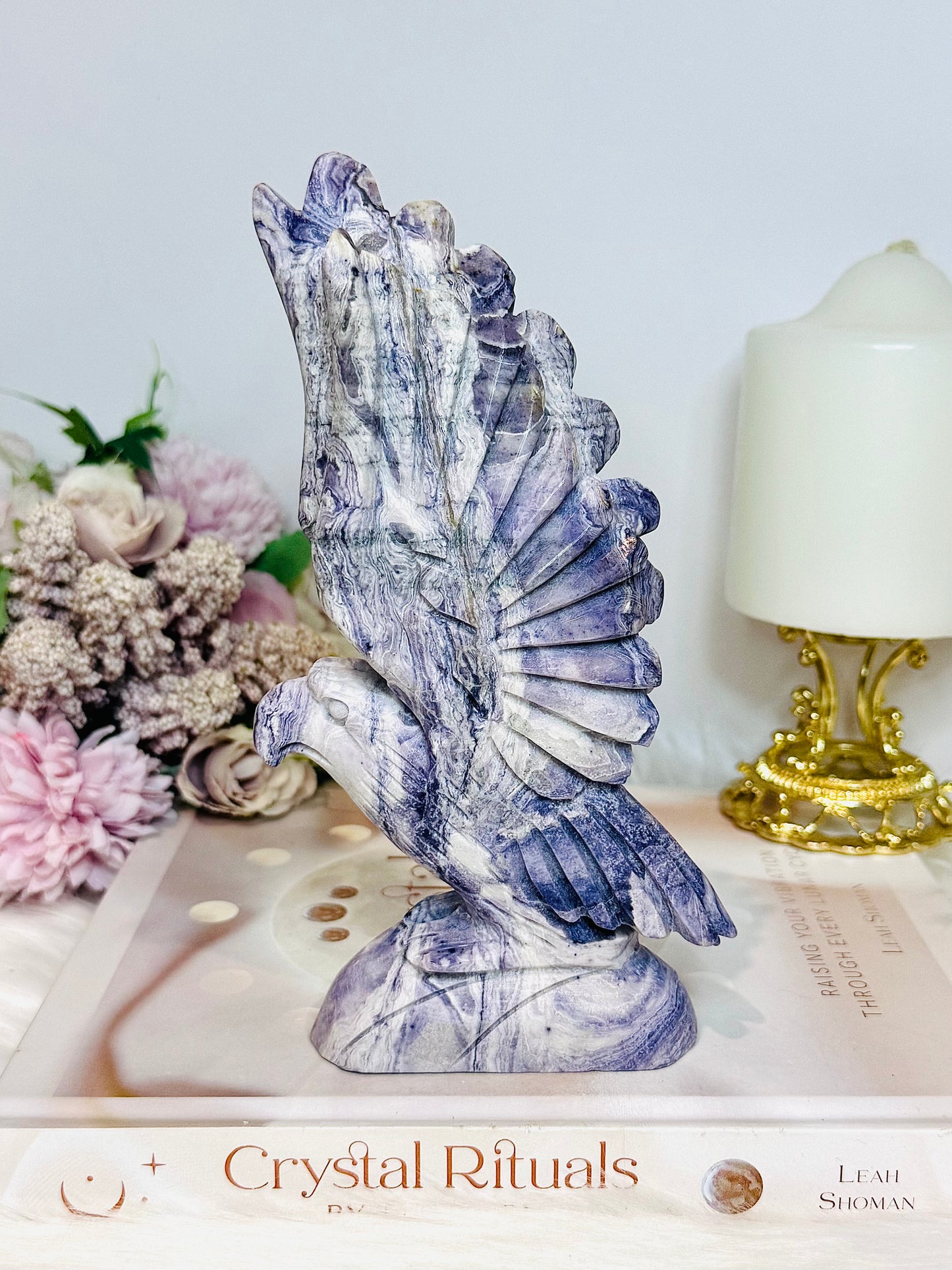 Tiffany Stone Carved Eagle | Bird 18cm 641g