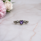 Amethyst Heart Adjustable Ring