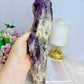 Large Natural Amethyst Dog Tooth Tower 27cm