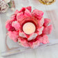 Gorgeous Large 719gram Bright Punk Pink (dyed) Quartz Candle Holder