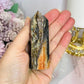 Chunky Sunstone X Blue Apatite Tower