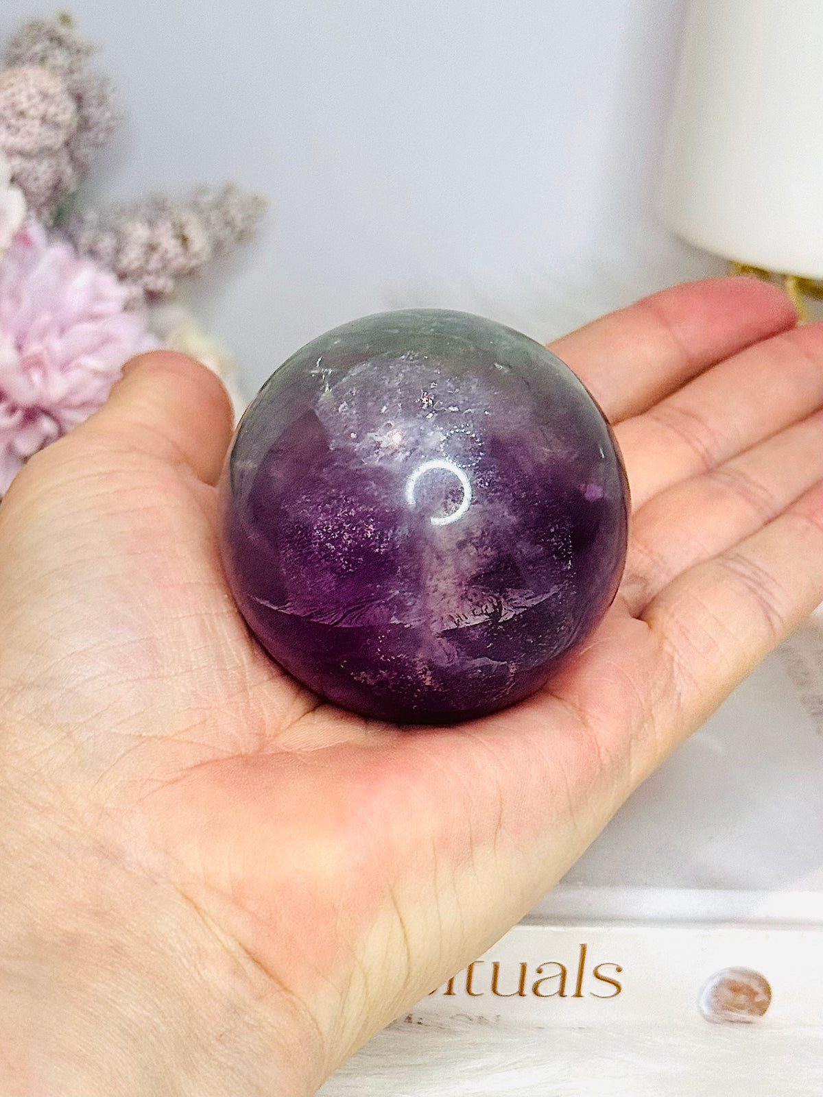 High Grade Fluorite Sphere On Stand 272g