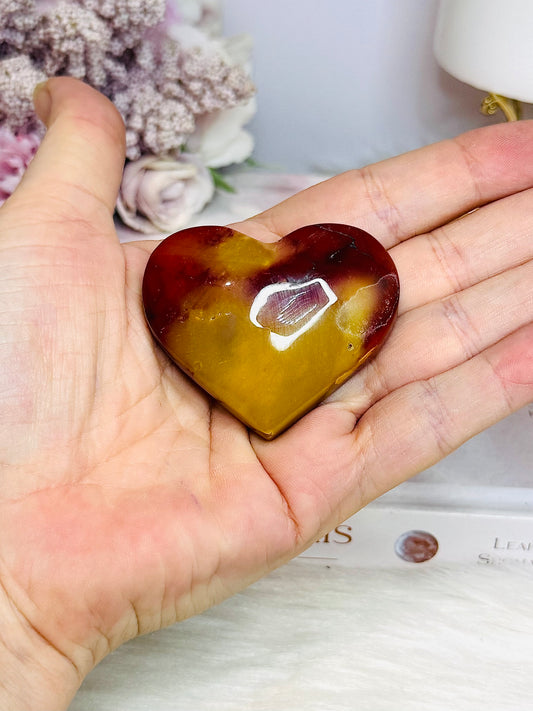 Mookaite Jasper Carved Heart