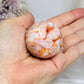 Carnelian Flower Sphere on Stand 109g