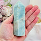 Sky Blue Quartz Tower 11.5cm (has a slight tilt)