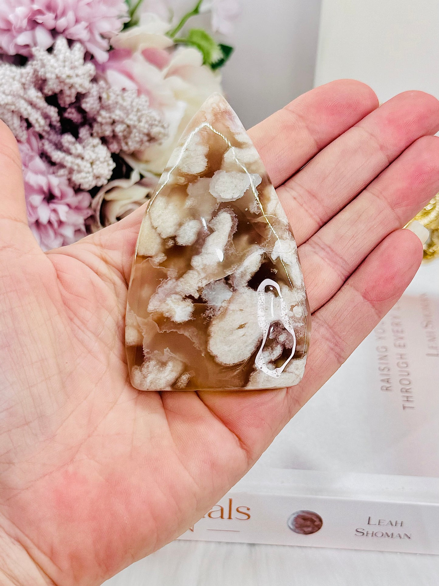 Gorgeous 8cm Flower Agate Freeform | Flame From Madagascar