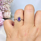 Adjustable Silver Amethyst Ring in Gift Bag
