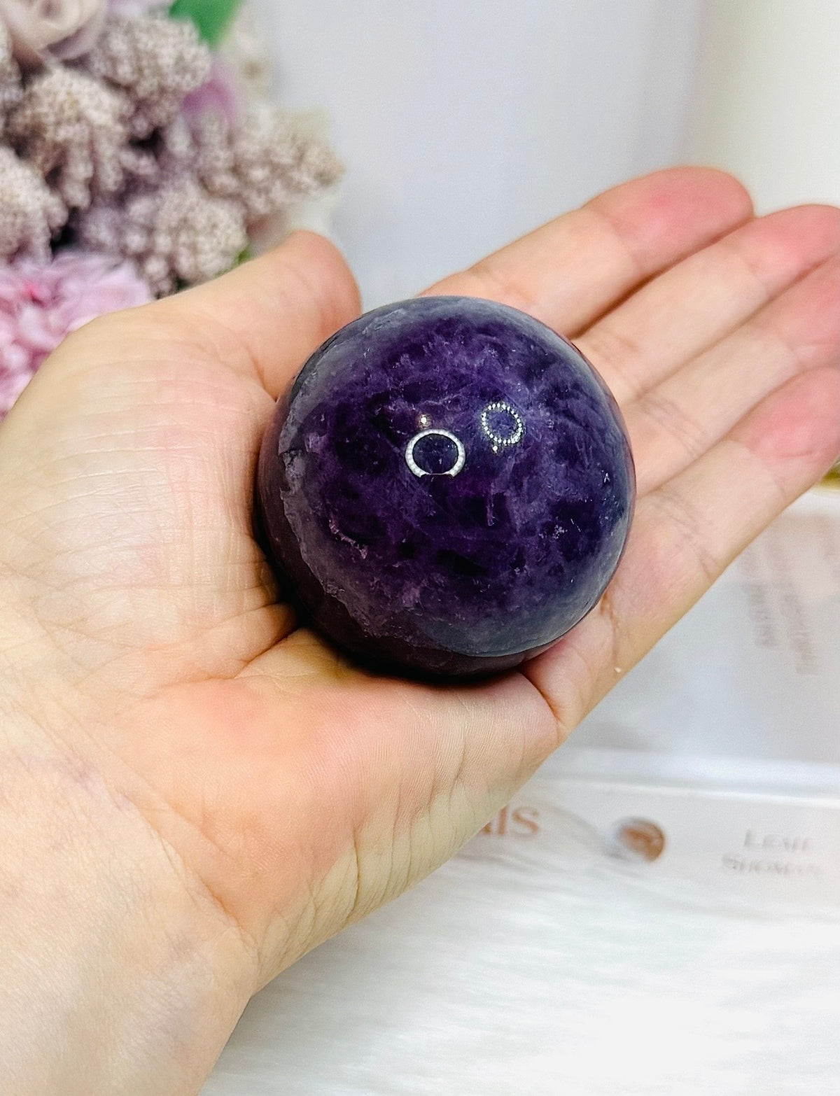 Purple Fluorite Sphere on Stand 195g