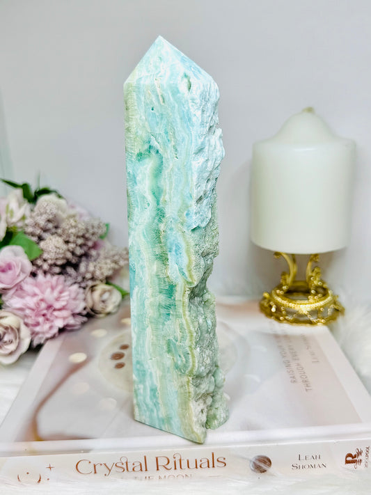 Large Blue Hemimorphite Tower 19cm