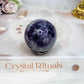 High Grade Fluorite Sphere with Rainbows 145g