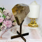 Natural Large Smokey Quartz Freeform On Stand from Brazil 15.5cm 667g