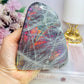 Large Polished Pink & Purple Flash Labradorite Freeform