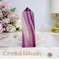 Purple Fluorite Tower 8.5cm