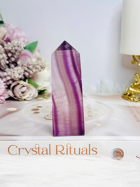 Purple Fluorite Tower 8.5cm