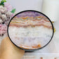 Crazy Lace Amethyst Spinning Top Small Table H:10cm W:12cm