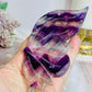 Fluorite Butterfly Wings With Rainbows 19cm