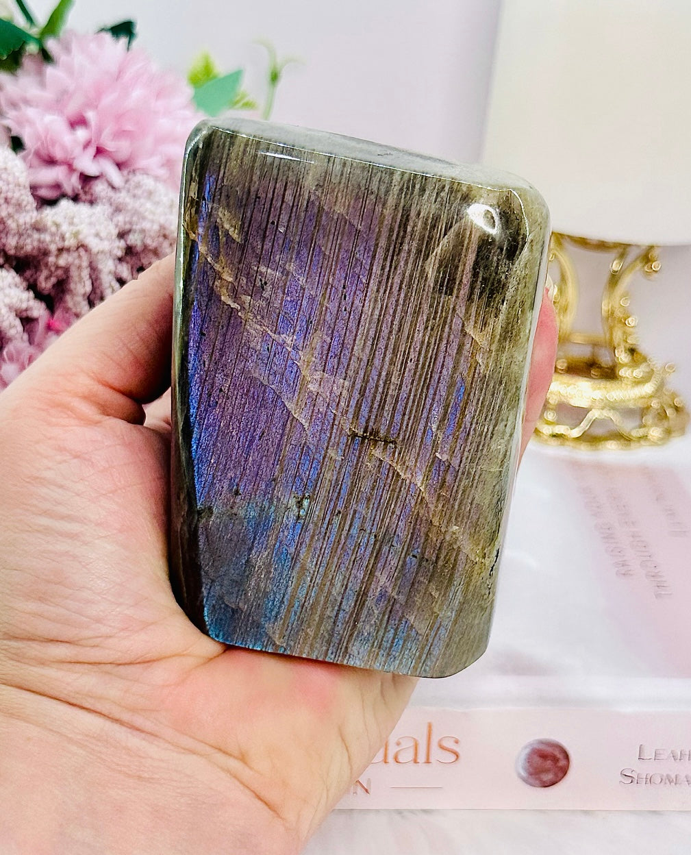 Absolutely Divine Large 488gram Labradorite Freeform With Stunning Pink, Purple & Blue Flash Just Amazing