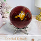 Large Mookaite Jasper Sphere on Stand 604g