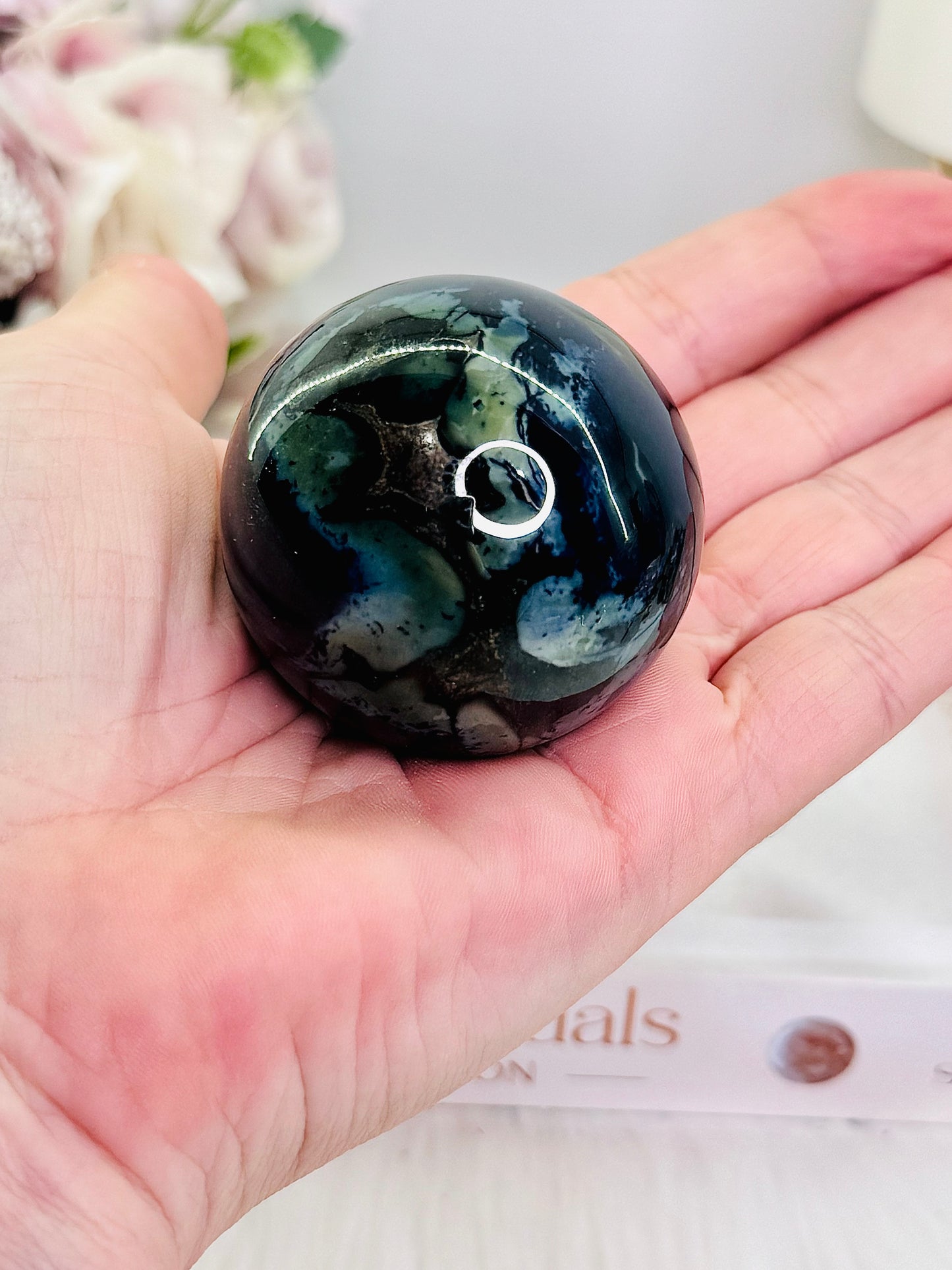 Remove Negative Thoughts ~ Rare & Incredible 5cm High Grade Vivianite Sphere on Stand