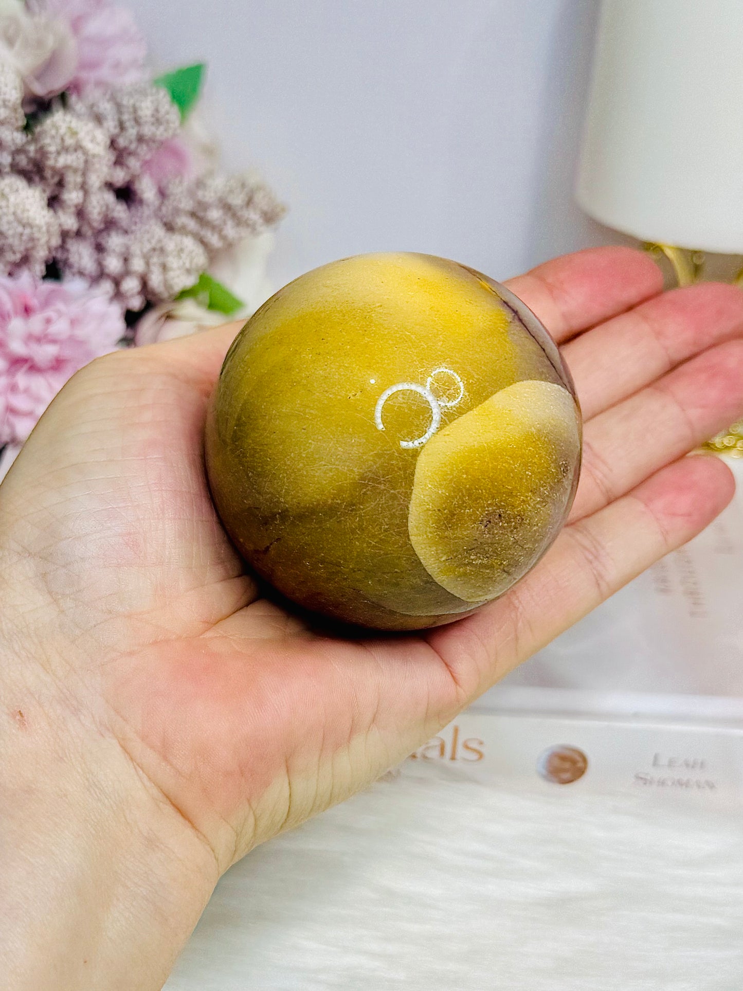 Large Mookaite Jasper Sphere on Stand 347g