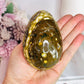 Large Orbicular Ocean Jasper Druzy Egg On Stand 423g