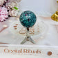 Ruby Fuchsite Sphere (UV Reactive) On Stand 86g