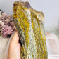 Large High Grade Ocean Jasper Druzy Slab On Stand 18cm 826g