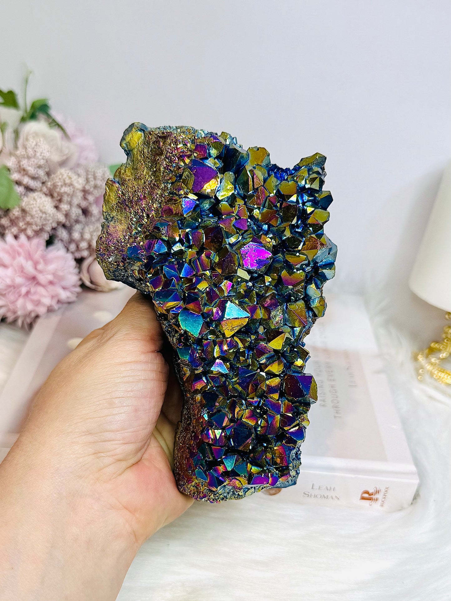 Aura Titanium Quartz Large Cluster 14cm 702g
