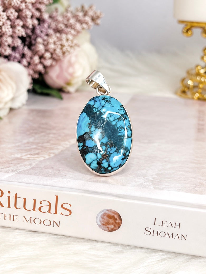 Sterling Silver Turquoise Pendant in Gift Bag