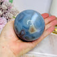 Volcano | Football Agate Sphere On Stand 546g