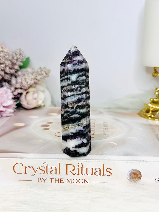 Purple Sphalerite Tower 9cm