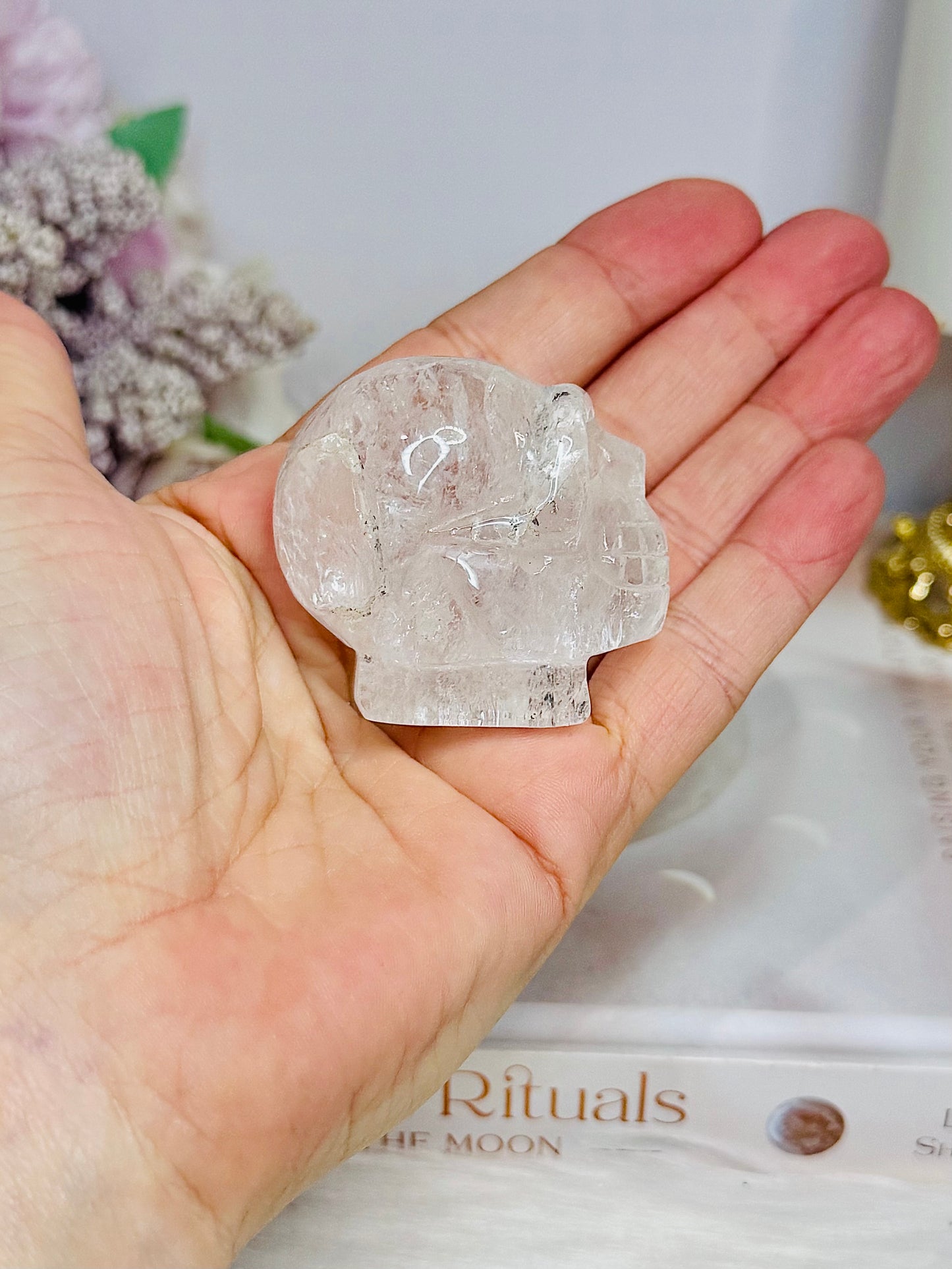High Grade Clear Quartz Alien Head 5cm