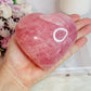 Fabulous Large Chunky High Grade Dark Pink Rose Quartz Carved Heart 698grams 10cm