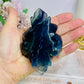 Fluorite Carved Flower On Stand 10cm 315g