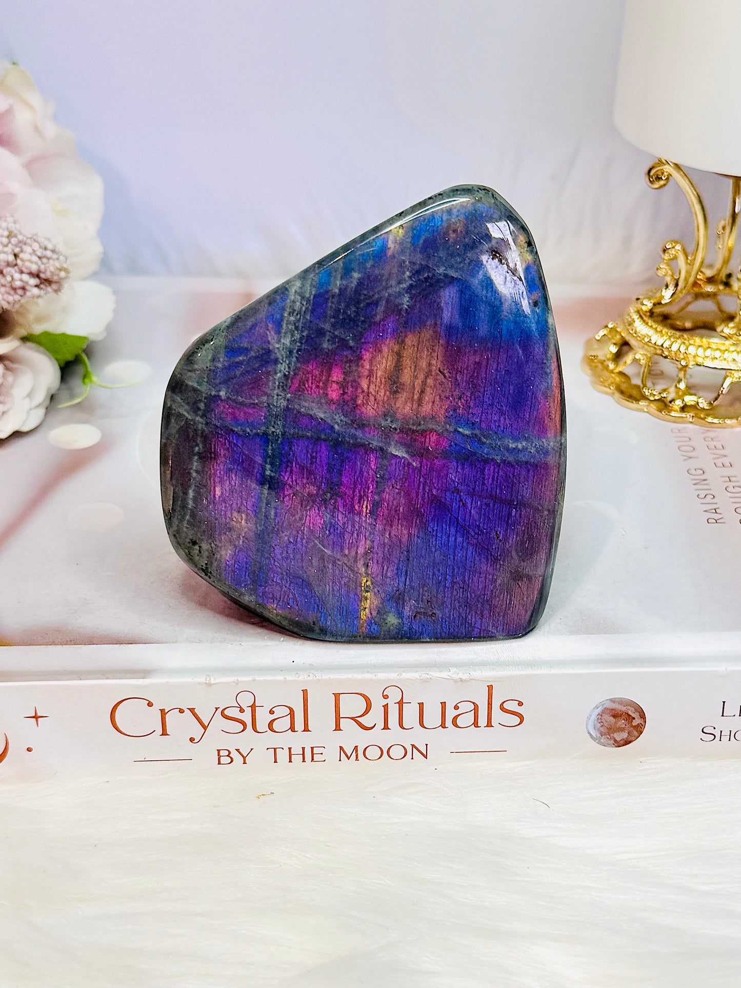 Wow!!! Gorgeous Labradorite Polished Freeform Full of Hot Pink & Purple Flash 372grams