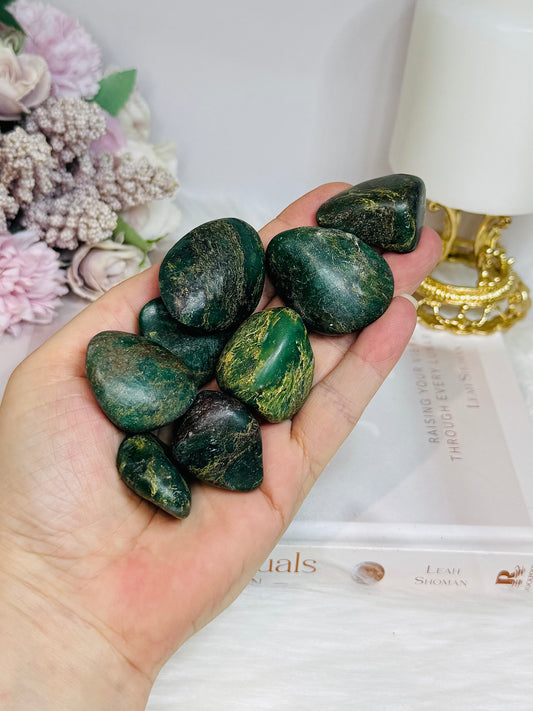 Natural Emerald Jasper Tumbles $4 each