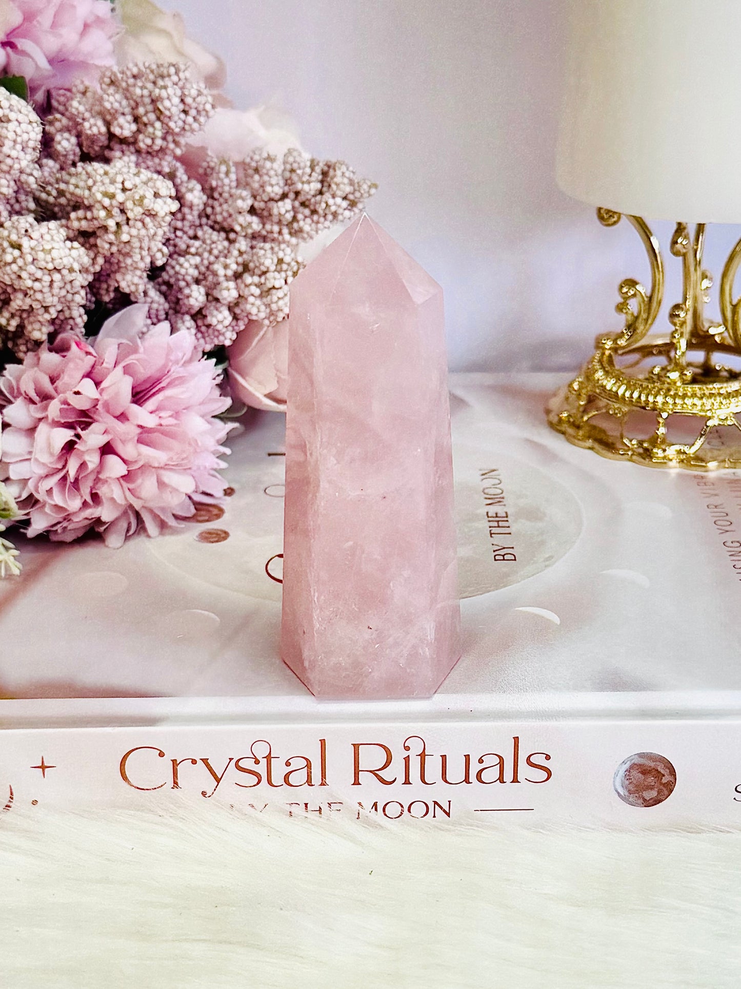 Chunky 9cm Rose Quartz Tower